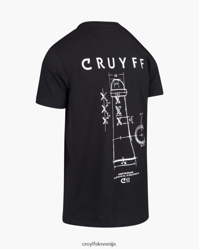 majica s kratkimi rokavi city ​​pack tee ams Cruyff 8BPFJV642 moški Črna
