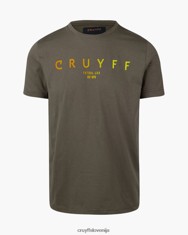 majica s kratkimi rokavi eder tee Cruyff 8BPFJV362 moški zelena