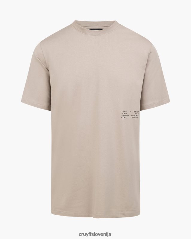 majica s kratkimi rokavi majica s sljudo Cruyff 8BPFJV76 moški pesek