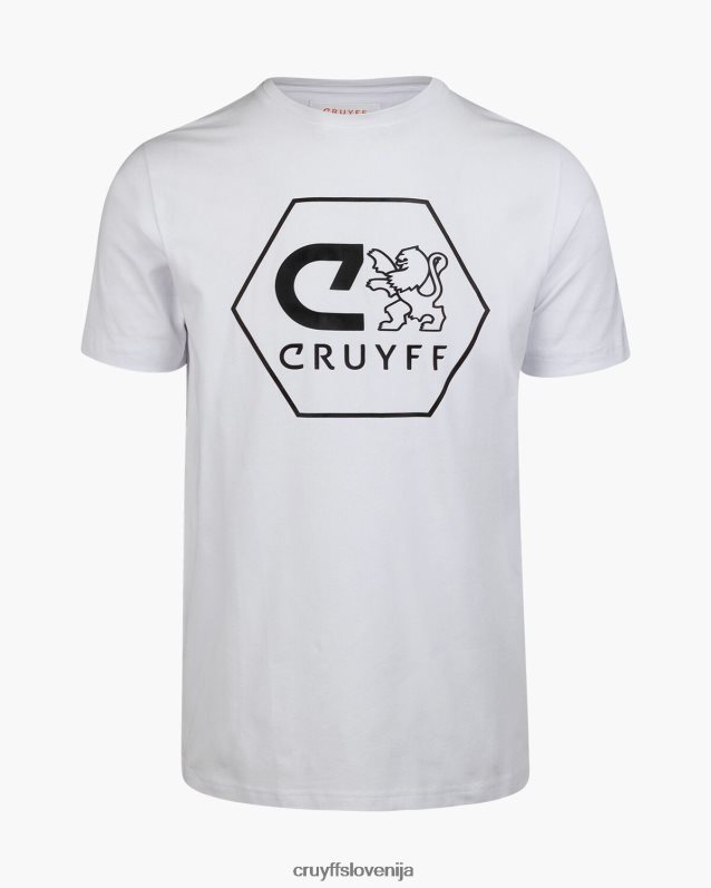 majica s kratkimi rokavi manuel tee Cruyff 8BPFJV590 moški bela