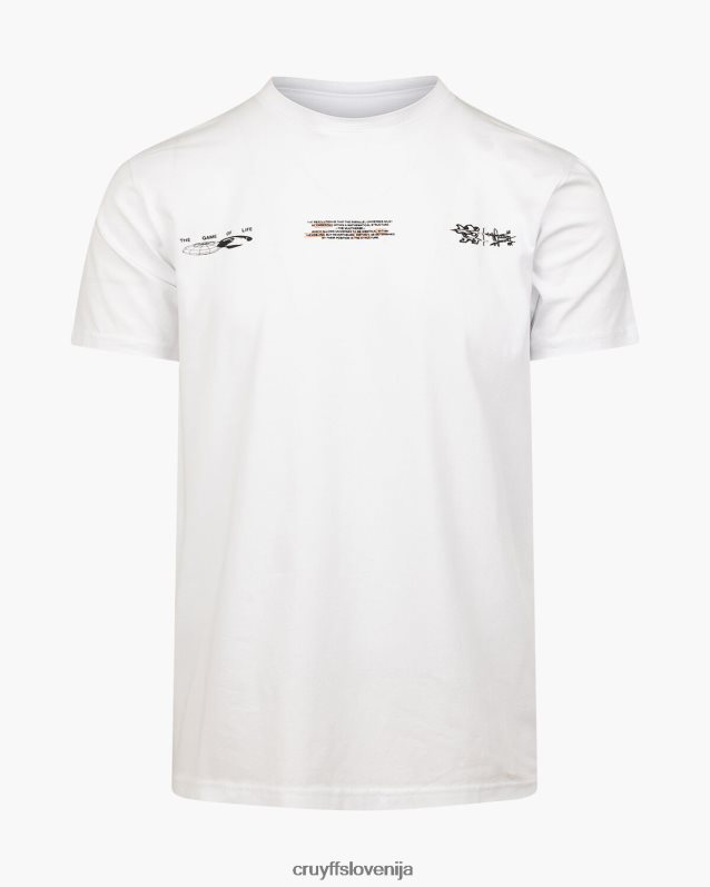 majica s kratkimi rokavi morris tee Cruyff 8BPFJV288 moški bela