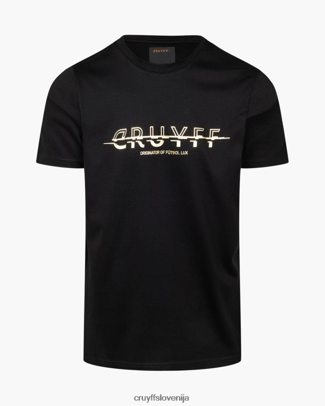 majica s kratkimi rokavi seth Cruyff 8BPFJV196 moški črna/zlata