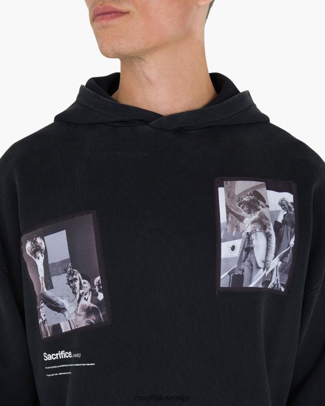 jopa s kapuco kapuca Victoria Cruyff 8BPFJV775 moški Črna