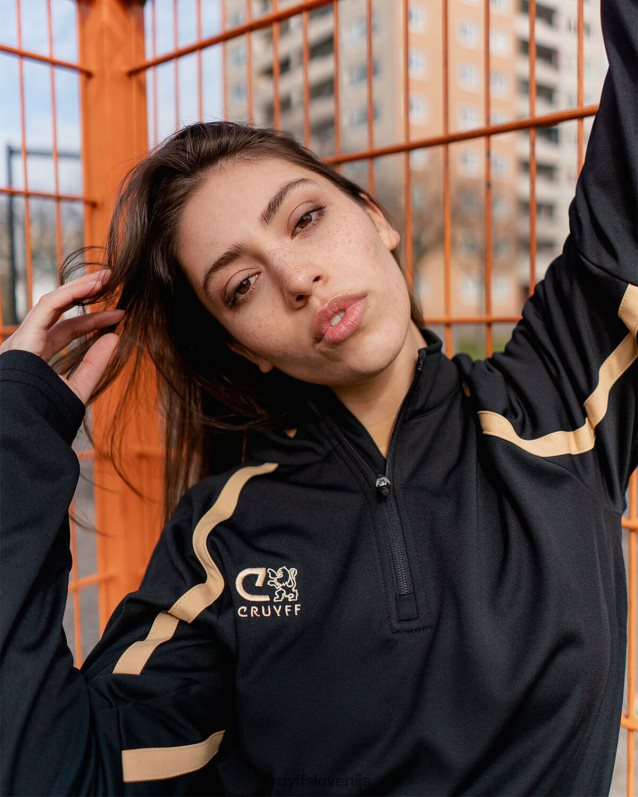 jopa s kapuco tech turn polovična zadrga Cruyff 8BPFJV663 moški črna/zlata