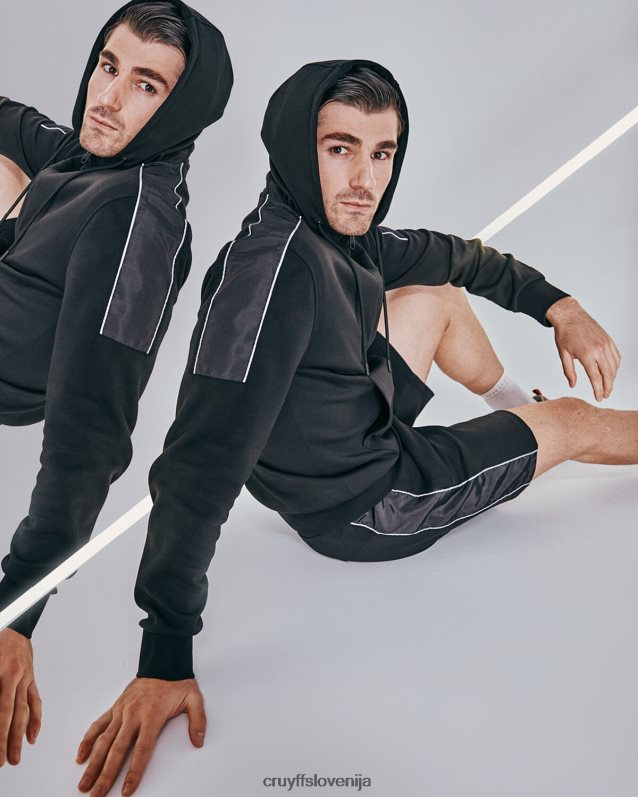 jopa s kapuco vrh proge aiden Cruyff 8BPFJV225 moški Črna