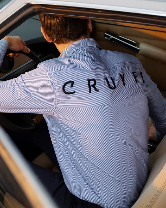 majica majica s črtami aragon king Cruyff 8BPFJV853 moški modra/bela