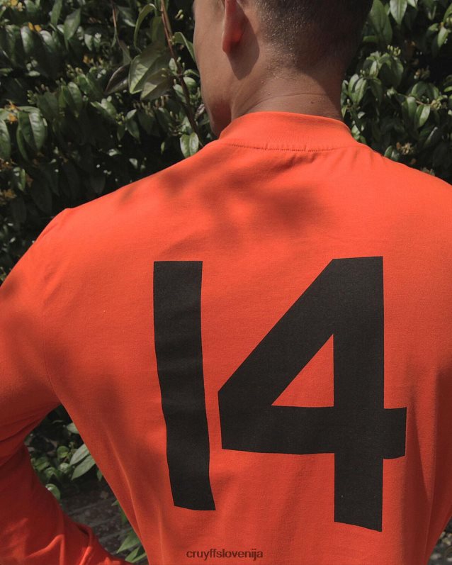 majica s kratkimi rokavi Nizozemska 1973 Cruyff 8BPFJV880 moški oranžna