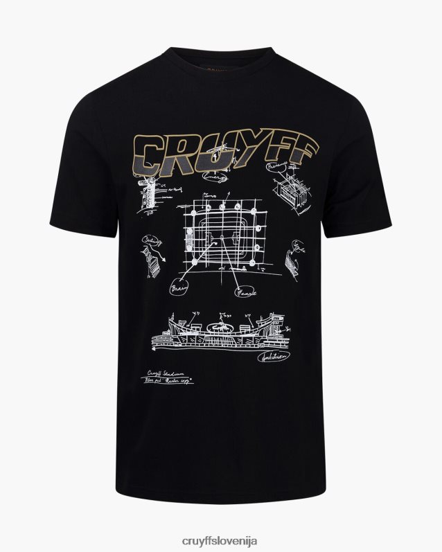 majica s kratkimi rokavi aimar tee Cruyff 8BPFJV886 moški Črna