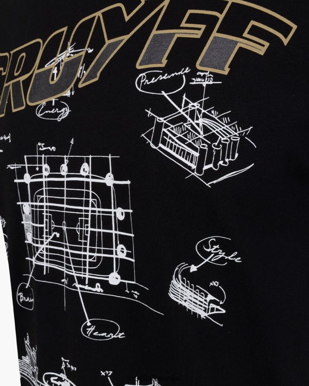 majica s kratkimi rokavi aimar tee Cruyff 8BPFJV886 moški Črna