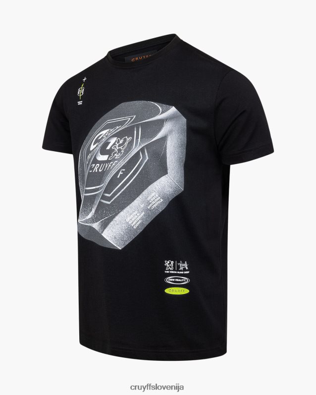 majica s kratkimi rokavi alex tee Cruyff 8BPFJV198 moški Črna