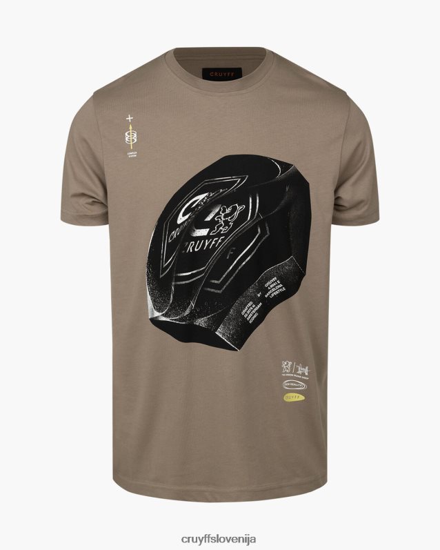 majica s kratkimi rokavi alex tee Cruyff 8BPFJV200 moški pesek