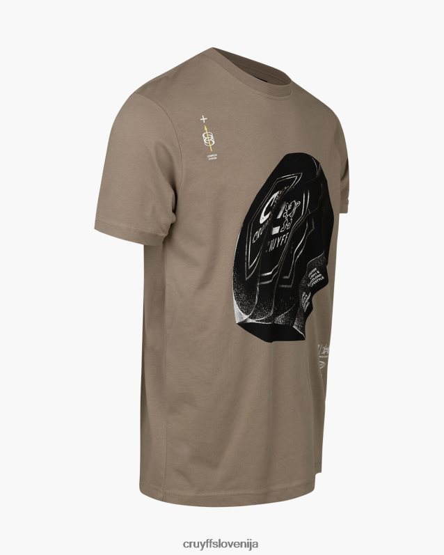 majica s kratkimi rokavi alex tee Cruyff 8BPFJV200 moški pesek