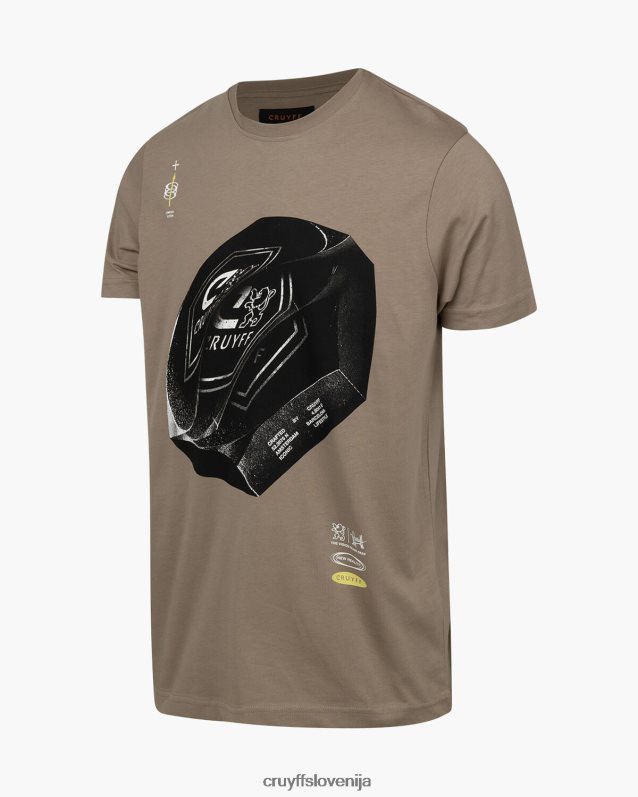 majica s kratkimi rokavi alex tee Cruyff 8BPFJV200 moški pesek