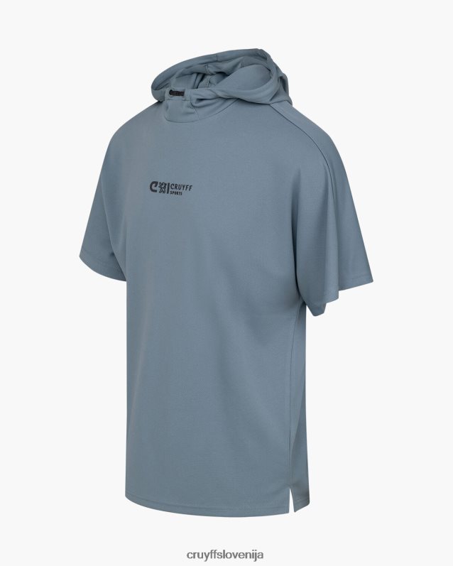 majica s kratkimi rokavi box tee Cruyff 8BPFJV282 moški modra