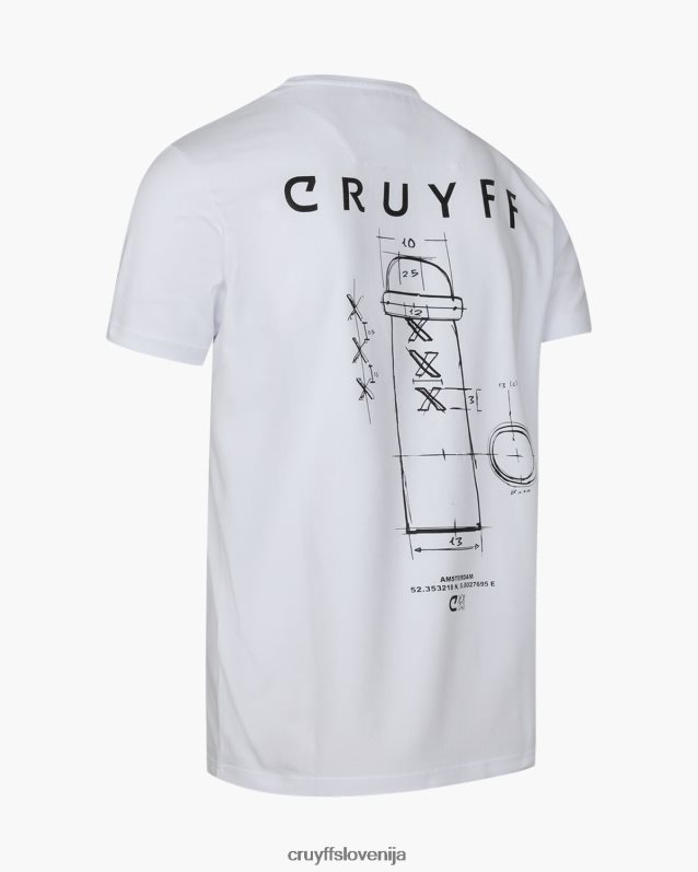 majica s kratkimi rokavi city ​​pack tee ams Cruyff 8BPFJV640 moški bela