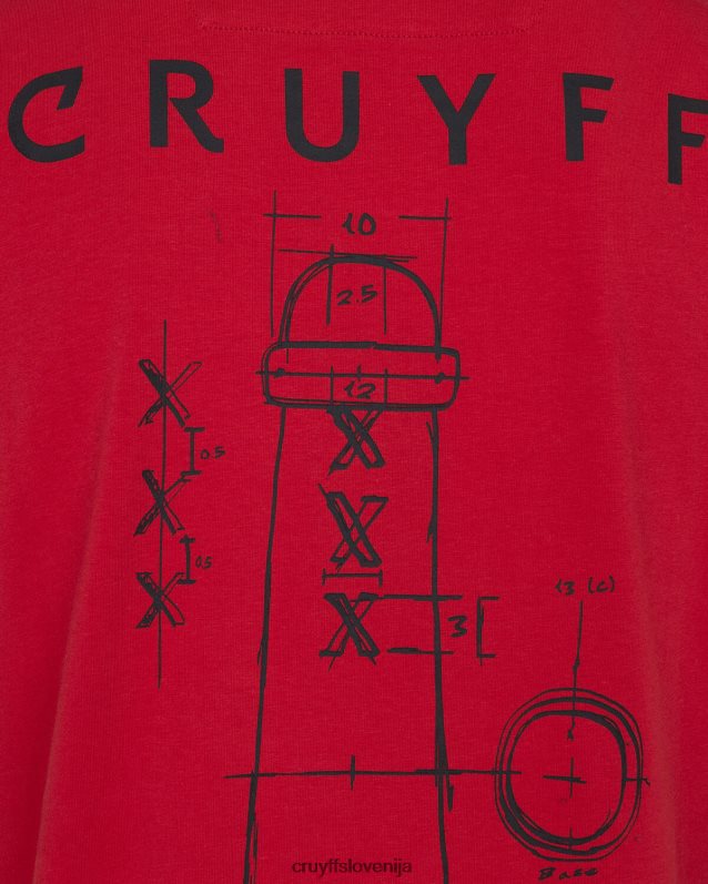 majica s kratkimi rokavi city ​​pack tee ams Cruyff 8BPFJV641 moški rdeča