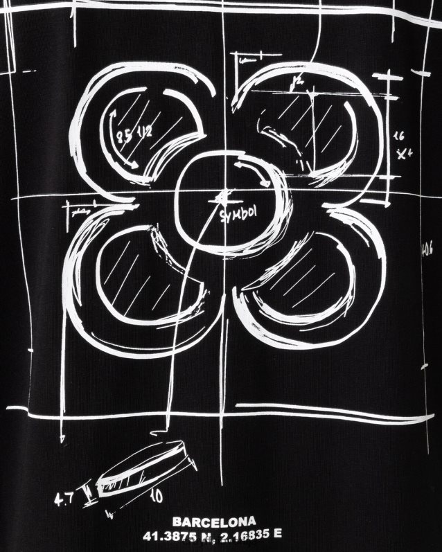 majica s kratkimi rokavi city ​​pack tee bcn Cruyff 8BPFJV644 moški Črna