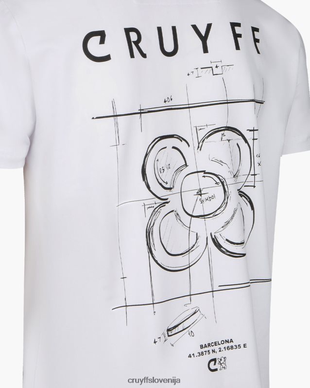 majica s kratkimi rokavi city ​​pack tee bcn Cruyff 8BPFJV645 moški bela
