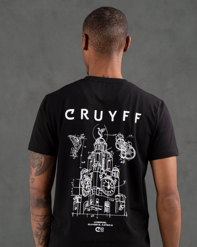 majica s kratkimi rokavi city ​​pack tee liv Cruyff 8BPFJV735 moški Črna