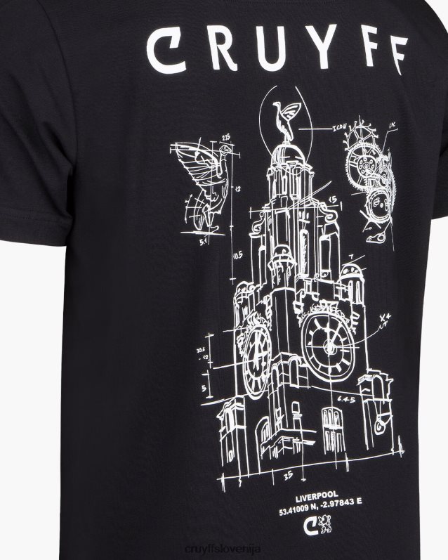 majica s kratkimi rokavi city ​​pack tee liv Cruyff 8BPFJV735 moški Črna