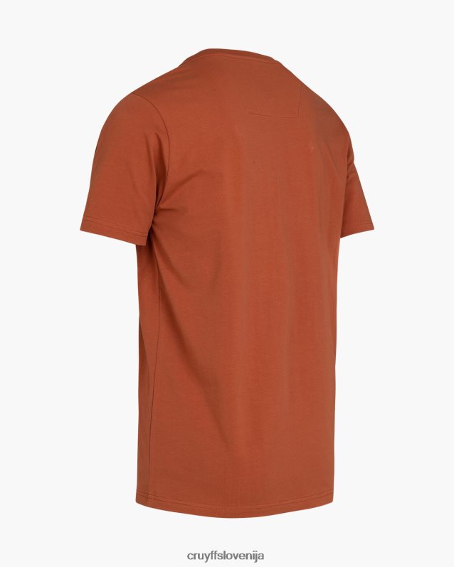 majica s kratkimi rokavi colombus tee Cruyff 8BPFJV255 moški puščavsko rjava