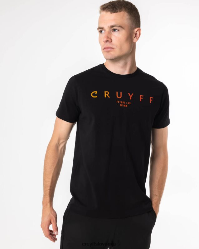 majica s kratkimi rokavi eder tee Cruyff 8BPFJV359 moški Črna
