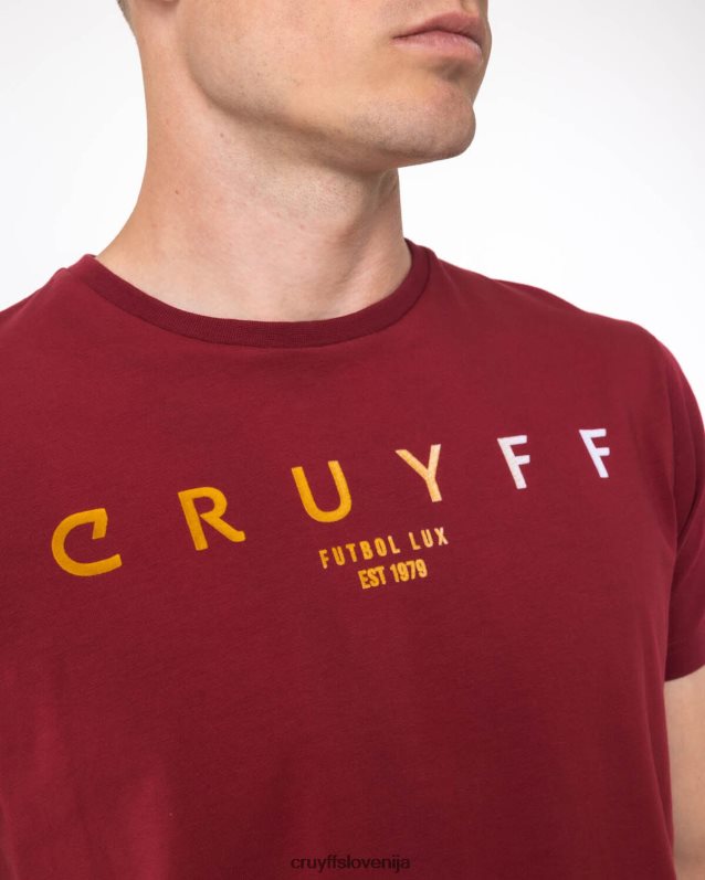 majica s kratkimi rokavi eder tee Cruyff 8BPFJV361 moški Bordeaux
