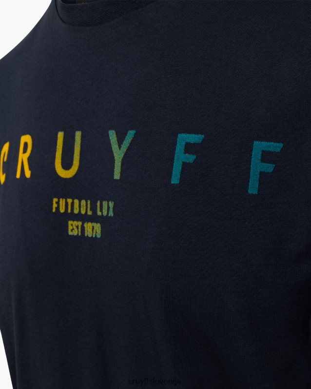majica s kratkimi rokavi eder tee Cruyff 8BPFJV387 moški modre noči