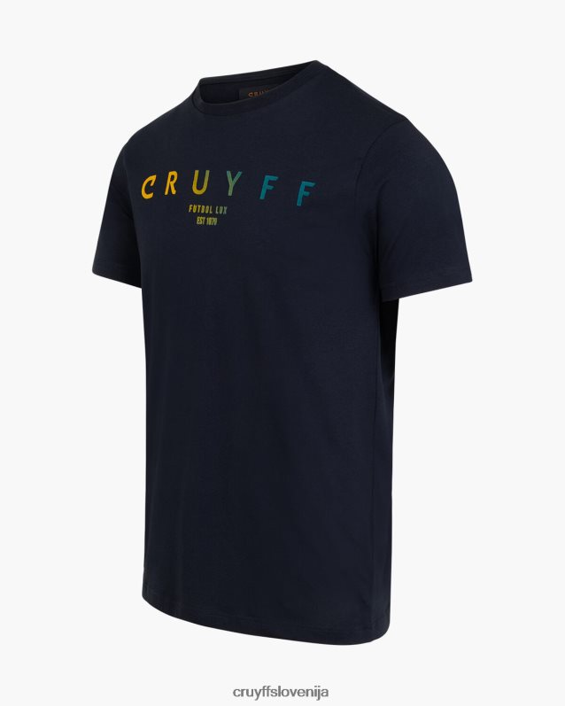 majica s kratkimi rokavi eder tee Cruyff 8BPFJV387 moški modre noči