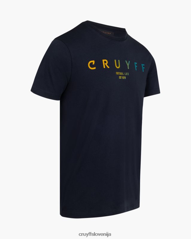 majica s kratkimi rokavi eder tee Cruyff 8BPFJV387 moški modre noči