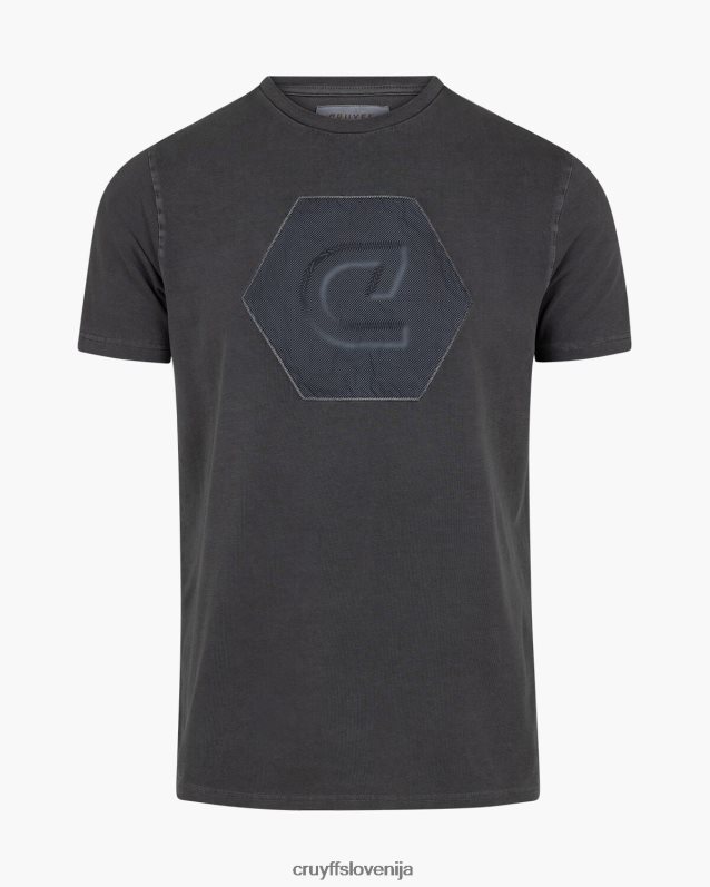 majica s kratkimi rokavi eduardo majica s kratkimi rokavi Cruyff 8BPFJV695 moški Črna