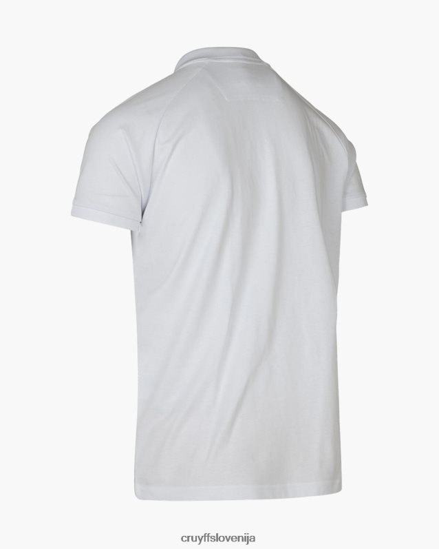 majica s kratkimi rokavi jake polo Cruyff 8BPFJV24 moški bela/zlata