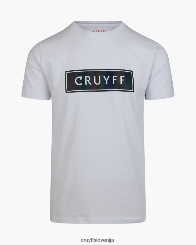 majica s kratkimi rokavi jim tee Cruyff 8BPFJV422 moški bela