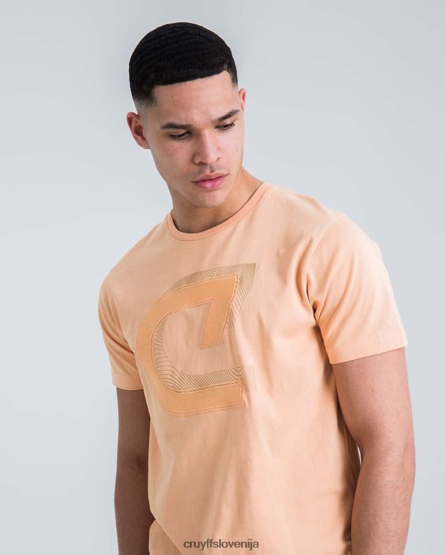 majica s kratkimi rokavi julien tee Cruyff 8BPFJV861 moški oranžna