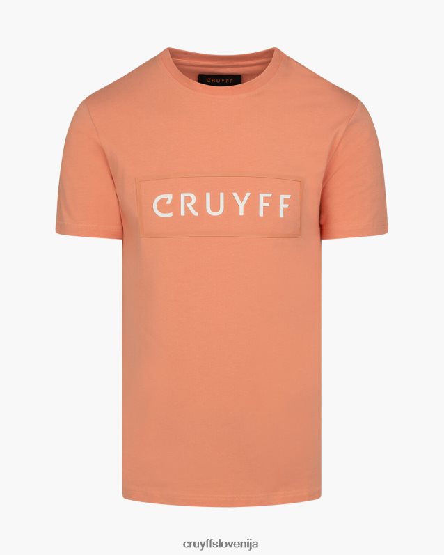 majica s kratkimi rokavi kai tee Cruyff 8BPFJV50 moški koral