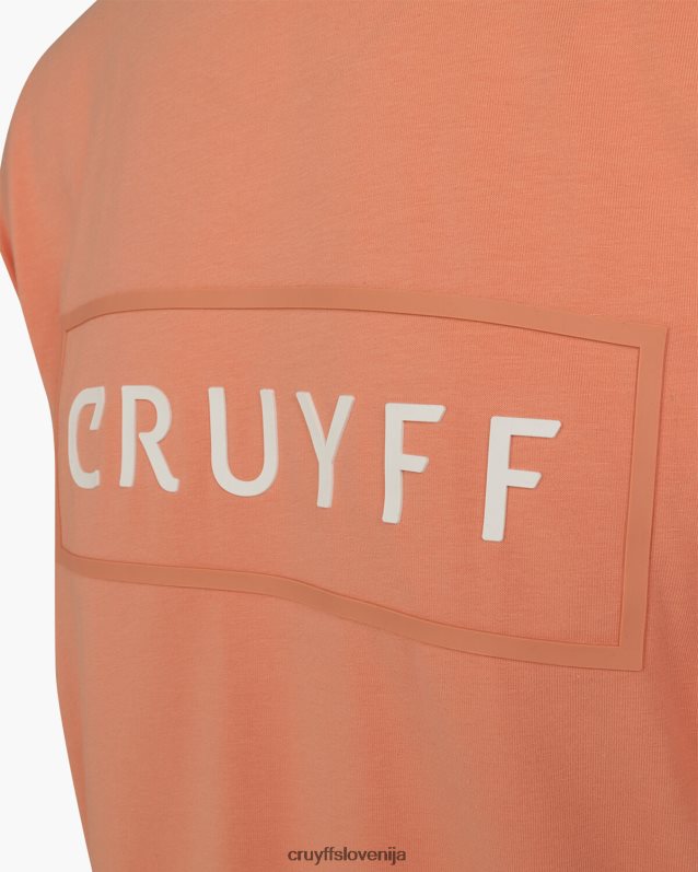 majica s kratkimi rokavi kai tee Cruyff 8BPFJV50 moški koral