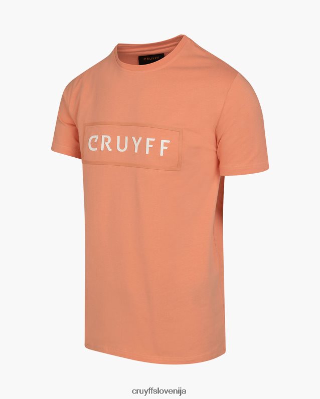 majica s kratkimi rokavi kai tee Cruyff 8BPFJV50 moški koral