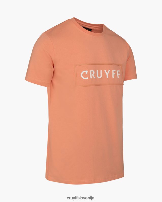 majica s kratkimi rokavi kai tee Cruyff 8BPFJV50 moški koral