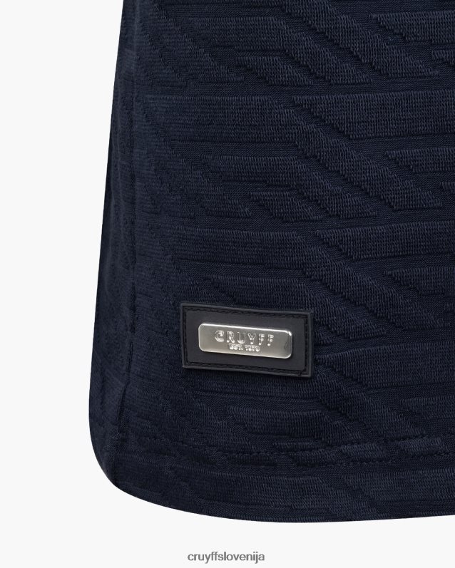 majica s kratkimi rokavi kasko žakard majica Cruyff 8BPFJV502 moški mornarica