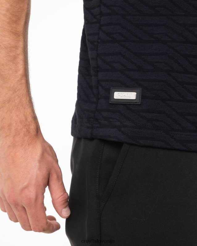 majica s kratkimi rokavi kasko žakard majica Cruyff 8BPFJV503 moški Črna