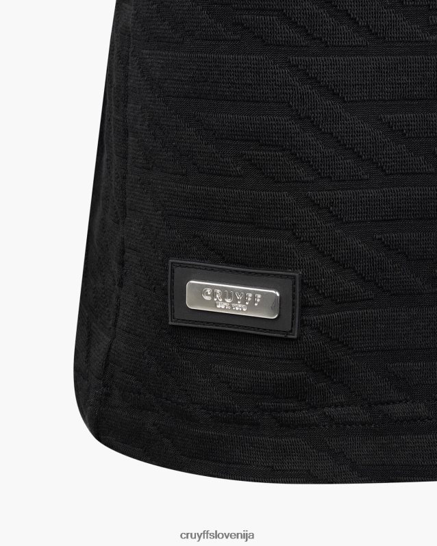 majica s kratkimi rokavi kasko žakard majica Cruyff 8BPFJV503 moški Črna