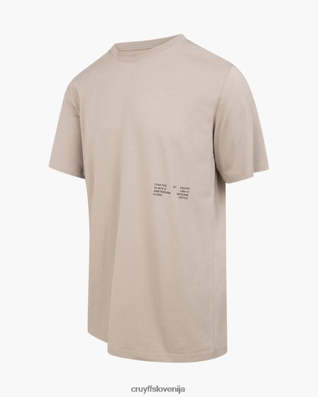 majica s kratkimi rokavi majica s sljudo Cruyff 8BPFJV76 moški pesek