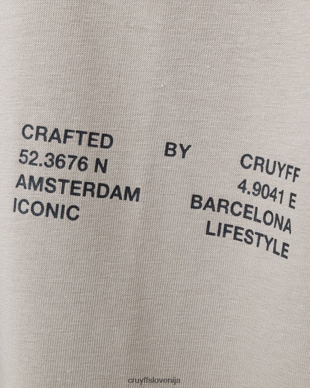 majica s kratkimi rokavi majica s sljudo Cruyff 8BPFJV76 moški pesek