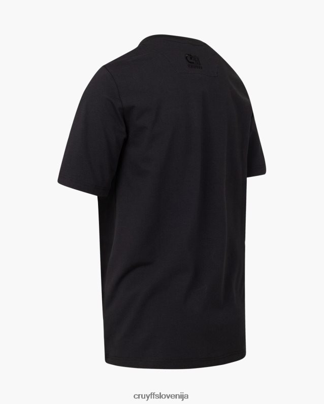 majica s kratkimi rokavi majica s sljudo Cruyff 8BPFJV78 moški Črna