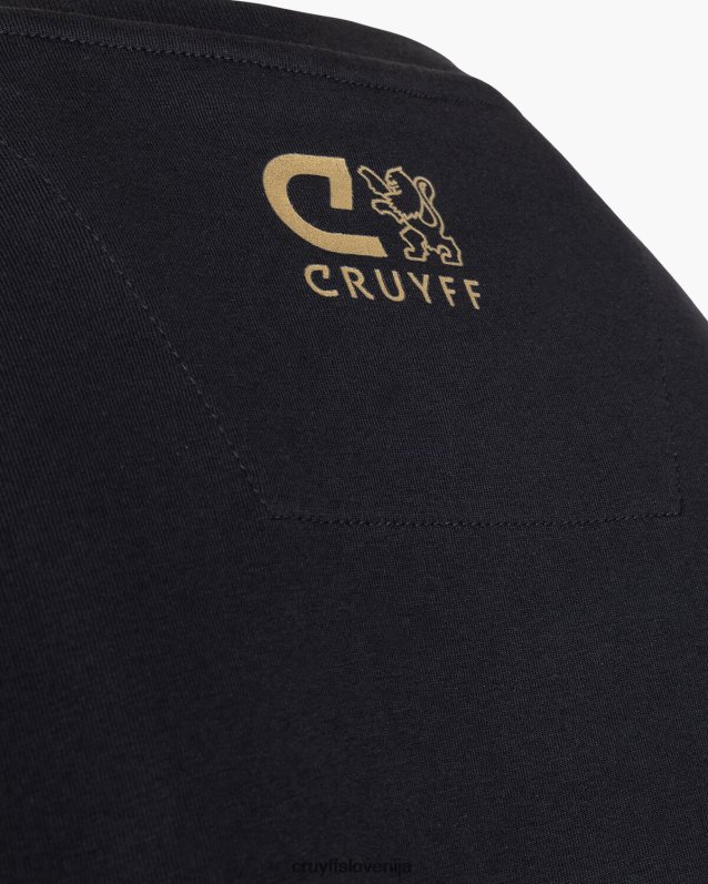 majica s kratkimi rokavi majica z grafiti Cruyff 8BPFJV405 moški Črna