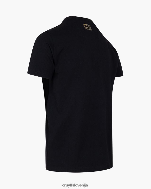 majica s kratkimi rokavi majica z grafiti Cruyff 8BPFJV405 moški Črna