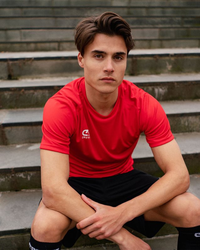 majica s kratkimi rokavi majica za trening Cruyff 8BPFJV628 moški rdeča