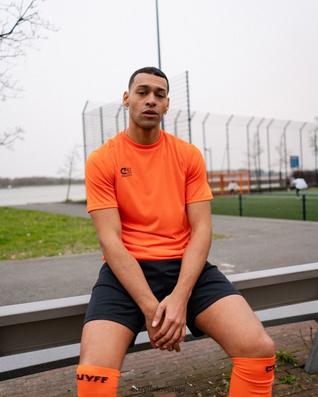 majica s kratkimi rokavi majica za trening Cruyff 8BPFJV629 moški oranžna