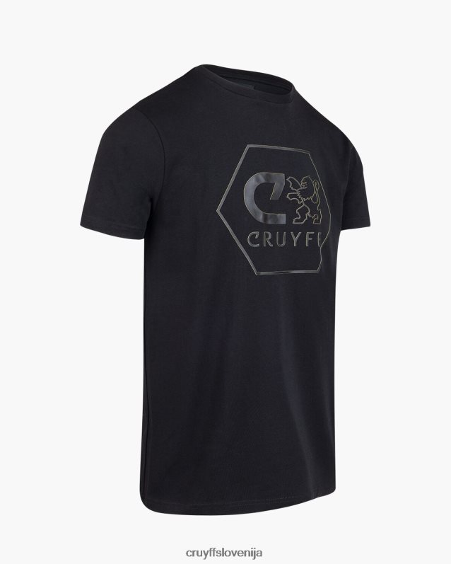 majica s kratkimi rokavi manuel tee Cruyff 8BPFJV1310 moški Črna