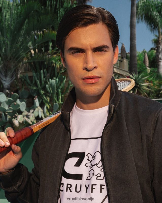 majica s kratkimi rokavi manuel tee Cruyff 8BPFJV590 moški bela